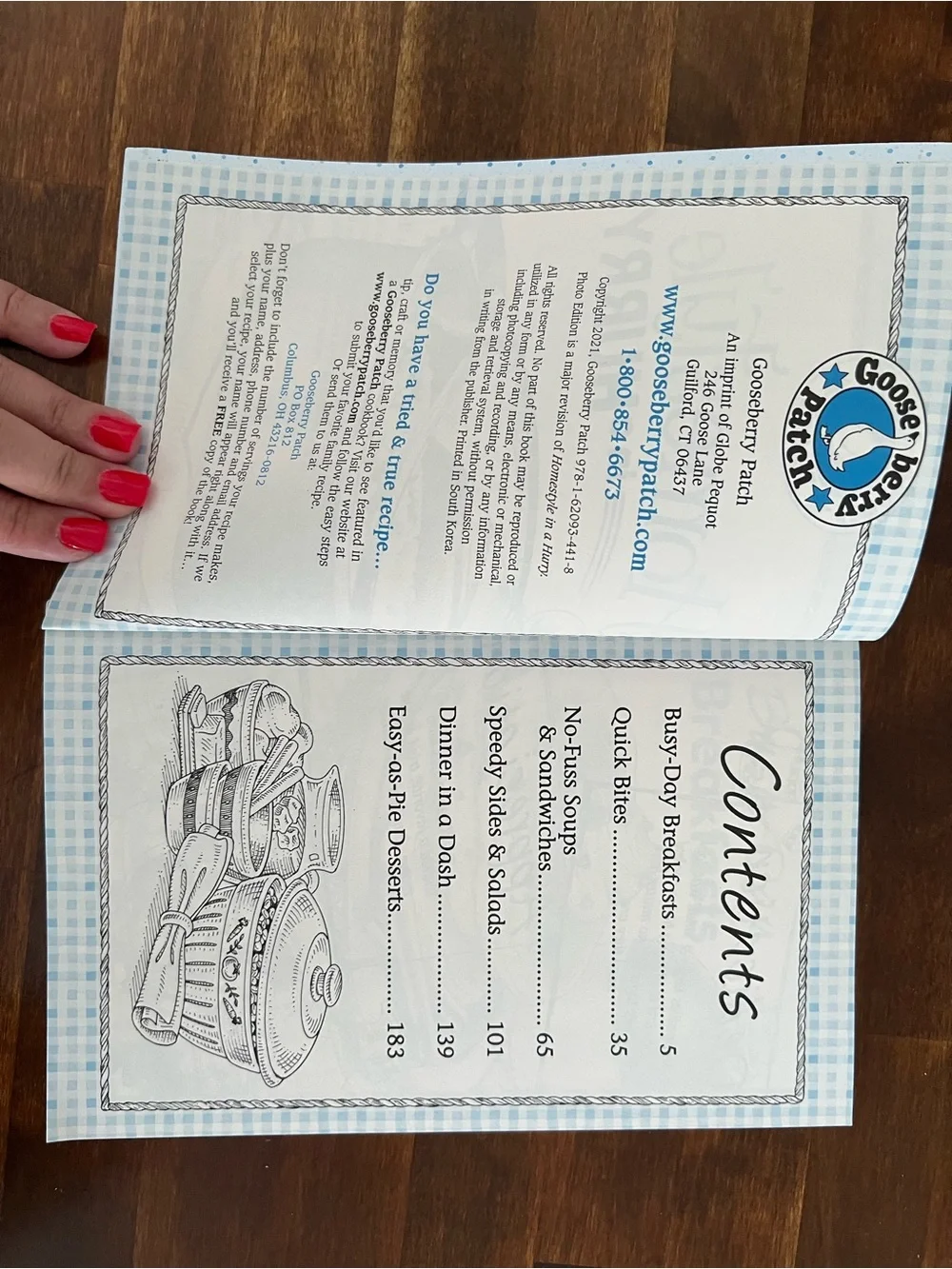 Gooseberry Patch Homestyle in a Hurry Cookbook
